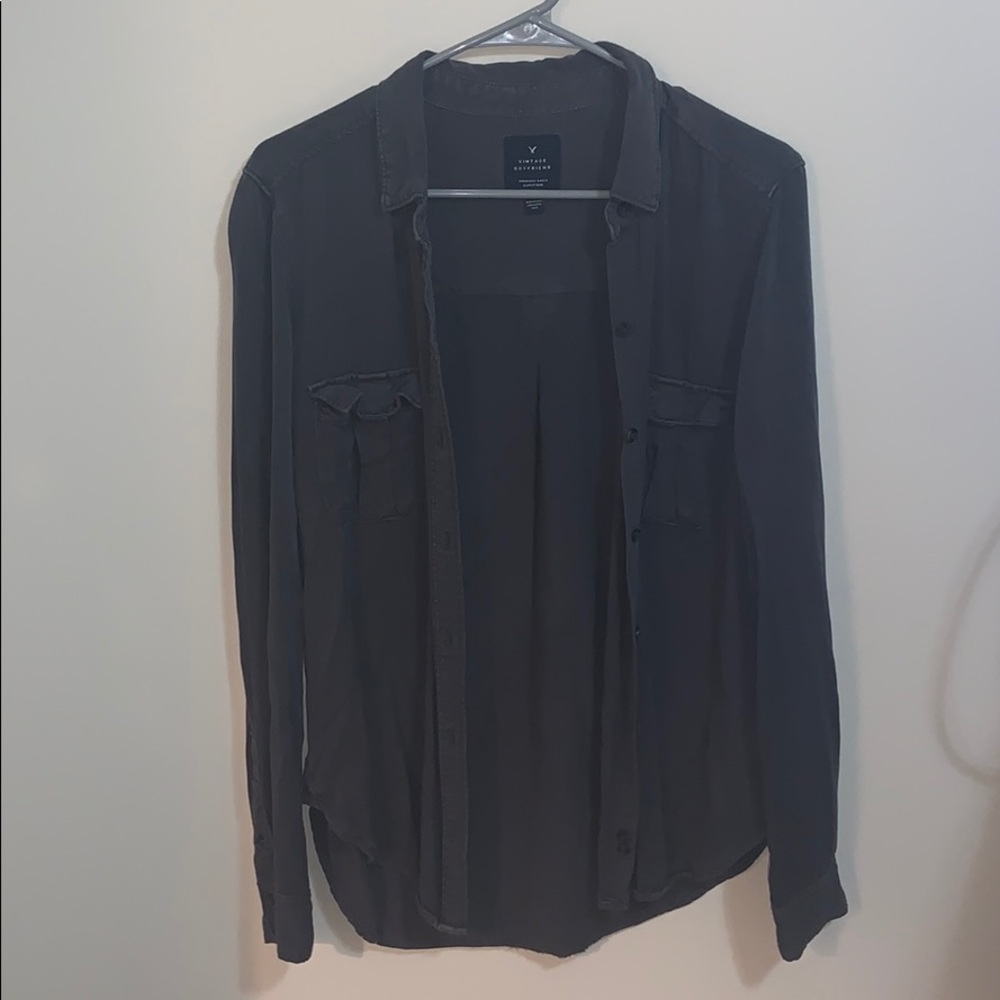 vintage bf button down top